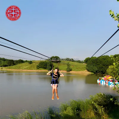 Amusement Park Commercial Zipline for Sale Zipline Roller Zipline Manufacturer Zipline Equipment Zipline Trolley for Park