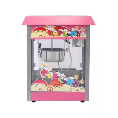 Guangzhou Commercial 8oz Pink Color Popcorn Making Machine with Roof
