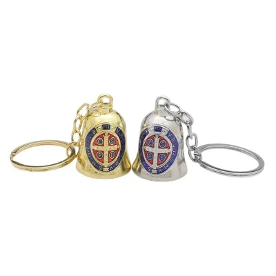 Small Bells Key Chain Judah Vintage Pendant Church Utensils Christ Bells Cross Holy Mother Key Ring Jewelry
