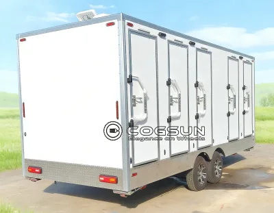 Solar Mobile Toilet Light with Motion Sensor Metalic Mobile Toilet Containers Intelligent Mobile Public Toilet