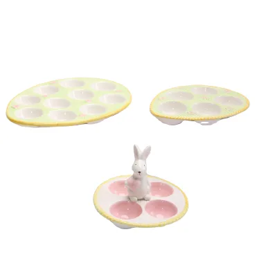 Ceramic Egg Tray holder , Easter Egg Organizer, Egg holder