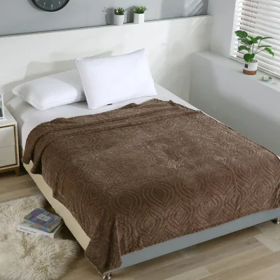 FY Wholesale Jacquard Sherpa Flannel Decorative Blankets Fluffy Soft Bedding for Bedroom Sofa