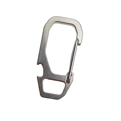 Hot Sale GR5 Titanium Locking Carabiner Heavy Duty Hook Keychain Clip for Outdoor Survival EDC & Water Bottle Hanging