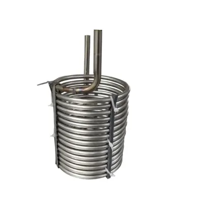 Titanium Condenser in Tube Water Cooled Coil Coaxial Heat Exchanger for Cooling System