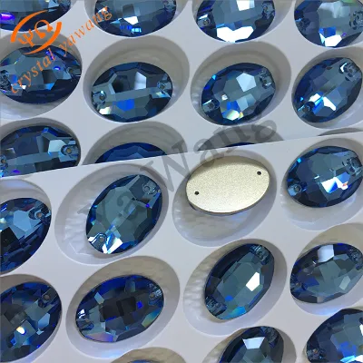Crystal Best Crystals Sew on Rhinestones Oval 17*24mm Flatback Glass Stones Sewing for Dancers Ballroom