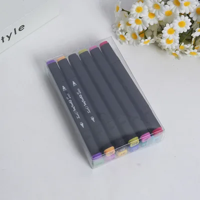 Colored Marker Pens Set Manga Brush Pen Drawing Sketch Art Supplies Stationery Lettering Markers School Supplies
