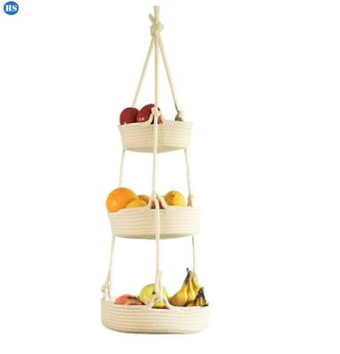 Factory Direct Sales 3-layer Hanging Storage Basket Kitchen Vegetable Storage Baskets