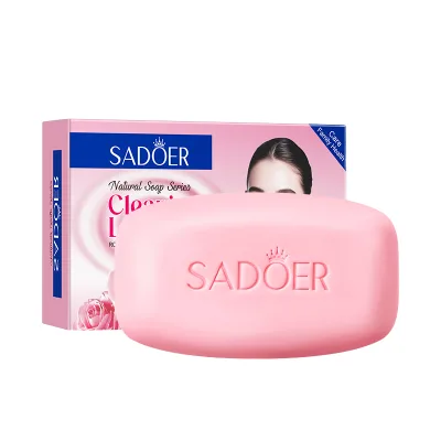 Private Label Handmade Solid Bar Soap Pink Rose Oil Natural Organic Cleansing Facial Soap Gentle Face Washing