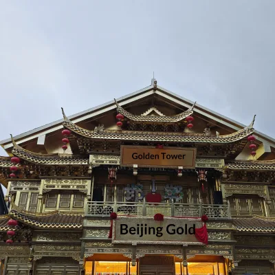 Chinese Style Golden Antique Traditional Glazed Ceramic Pagoda Ridge Tile Machine Made High-Temperature Resistant for Temple