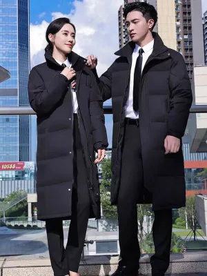 Wholesale Winter Custom Long Down Jackets Waterproof Sleek Secure Customizable Water Resistant Long Down Coats