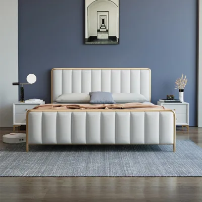 Light Luxury Soft Bed king Bed king Soft Bed Leather Soft Back Double Frame Soft Bed Bedroom Furniture Set