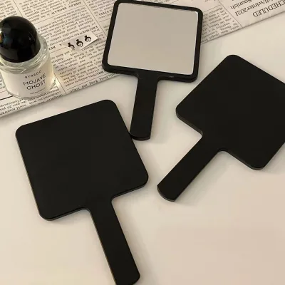 Mini Portable Light Makeup Mirror Square Hand Standing Cosmetics Tools