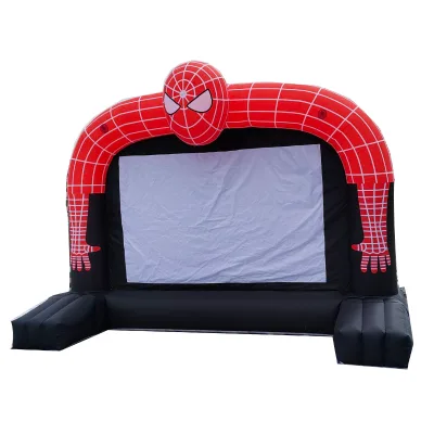 Unique Spider Man Model Inflatable Projection Screen Cartoon Movie Fun Party Backyard Rent Includes Air Blower Outdoor Balloon