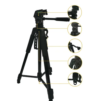 Travel Flexible Tripod Professional Camera Overhead Tripod Mount for Phone Aluminum Alloy 170cm Black Portable Within 7 Days 620