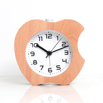 New Model Electronic Quartz Analog Clock Solid Wood Antique Wood Alarm Clock With Back Lights