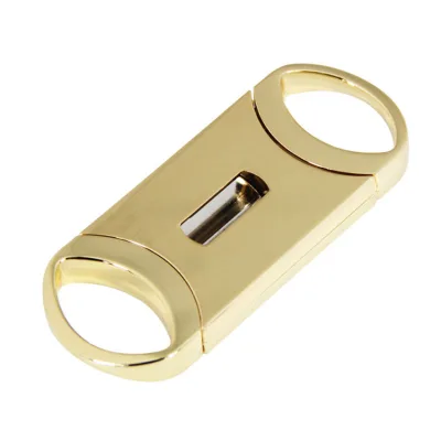 Custom Luxury Double Cigar Cutter Stainless Steel Table Accessory for Humidors