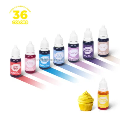 Trending Cake Tools Food Coloring EU Compliant 36 Colors High Concentration Edible Food Dye Food Coloring Liquid for Baking Art