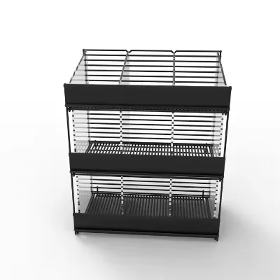 Customized Metal Foldable Iron Wire Countertop Display Stand Electronic Display Stand for Shopping Mall Supermarket Storage