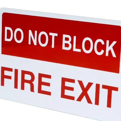 Wholesale Custom Silk Screen Printed Rectangle Aluminum Reflective Warning Sign for Office Building