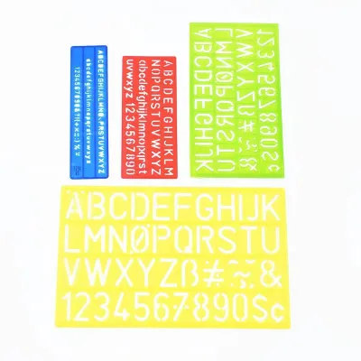 Bview Art 4PC English Letters Numbers Template Ruler Early Education Letters Cognition Enlightenment Teaching Graffiti Board
