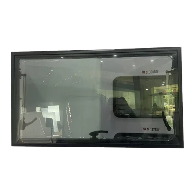 500x450mm Bulk Order Trailer Window Four Right Angle Window with White Inner Frame and Double Glazed Gray Glass