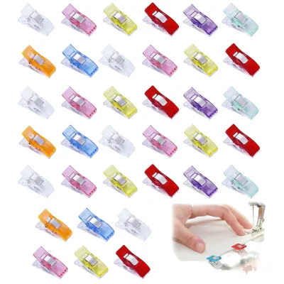 100 PCS Sewing Clips Colorful Fabric Clips for Sewing Quilt Clips with Metal Spring for Binding DIY Projects and Sewing Supplies