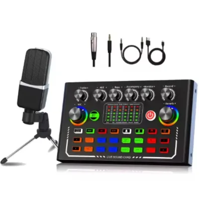 Audio Mixer V8 F009 998MAX Kya2 Kya3 M8 V8S V8K P999 F11 Soundboard Sound Streaming Accessories BM800 Microphone Earphone