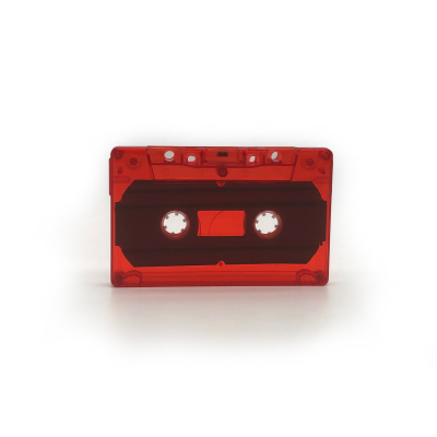Transparent Red Blank Audio Color OEM Wholesale Customized Packaging Case Cassette Tape