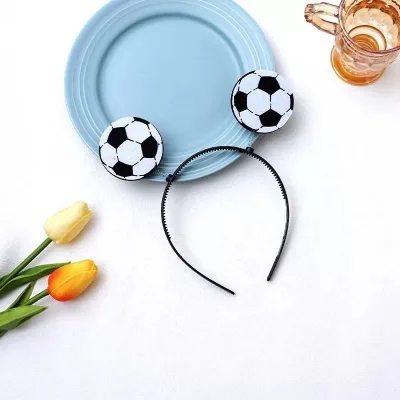 BELLEWORLD Sports Theme Hair Hoop Soccer Basketball Badminton Volleyball Headband Party Cheer Prop Hair Accessories