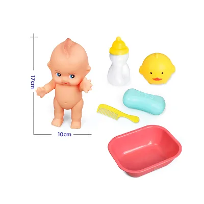 Dollartoy Bath Toys 2-Color Assorted Bath Bucket Soap Combs Bottles for Baby's Bathtub Toys