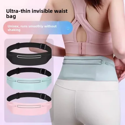 Cross-border Best-Selling Waterproof Running Phone Waist Bag for Women Men; Invisible Design Sports Waist Belt Bag Nylon-Lycra