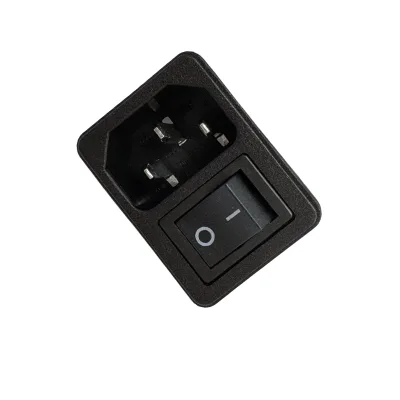 New Arrival 15 a 250V C14 Industrial Connector Power Inlet Receptacle with Black DPST Rocker Switch 2 in 1 Socket