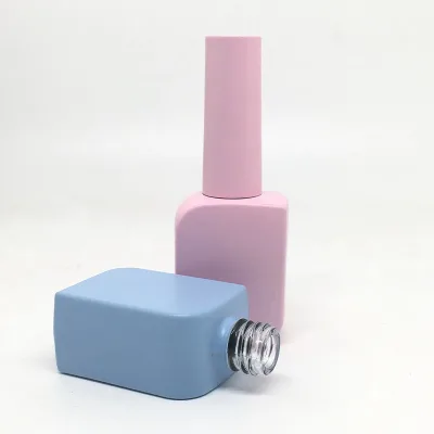 Rectangular Powder Blue Nail Polish Bottle Pink Gradient Nail Polish Bottle Wholesale