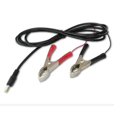 CHAOYI Vehicle Battery Clip Power Cord 2464 Awg24 with 12V 24V DC 4.0X1.7mm Male Connector Crocodile Clip 30A Opening 20mm