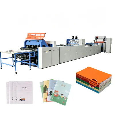 Full Automatic High-speed Flexo Printing Saddle Stitching Production Line Notebook Saddle Stitching Machine for Roll Paper