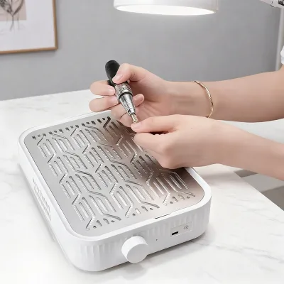 Ultra Strong Suction 60W Portable Rechargeable High Power New Generation Upgrade Nail Dust Collector Cleaner
