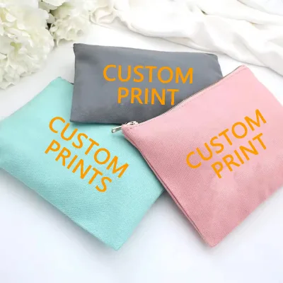 Custom Logo Bridesmaid Makeup Bag Small Cosmetic Organizer Bag Portable Travel Cosmetic Bag