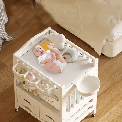 Modern Fashion Vanity Safe Diaper Changing Table for Newborns Bedroom Bathroom Baby Care Furniture