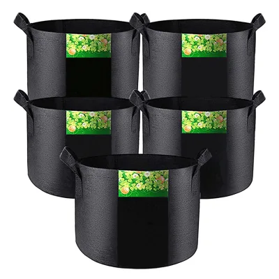 Customizable Biodegradable Seedling Bags Non-Woven Fabric for Garden Tree Farms Plastic Grow Bags Flower Plant Flower Occasion
