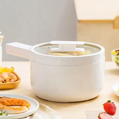 New Arrival 1.5 Liter Stainless Steel Multi Function Cooking Electric Hot Pot Pan Mini for Student Dormitory
