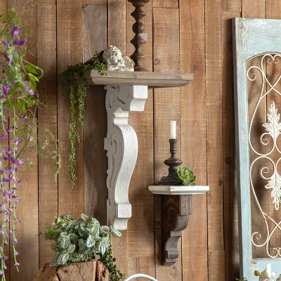 Premium Quality Handmade European Style Wood Wall Hanging Rack and Shelf for Wall and Home Decor