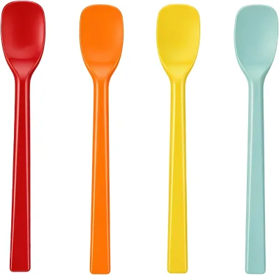 Reusable Silicone Stirring Spoon Jar Scraper Serving Spoons Silicone Spoon for Mixing Sauce , Seasoning and Yogurt