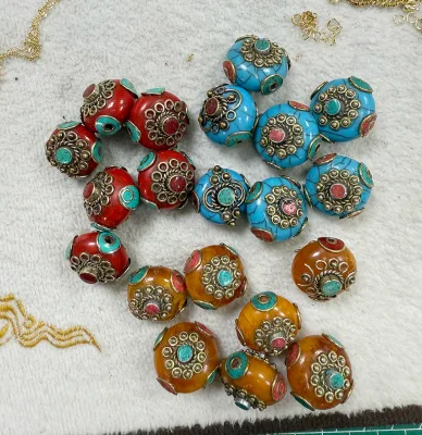 Wholesale Acrylic Resin Lucite Material Tibetan Eye Dzi Agate Beads Loose Beads
