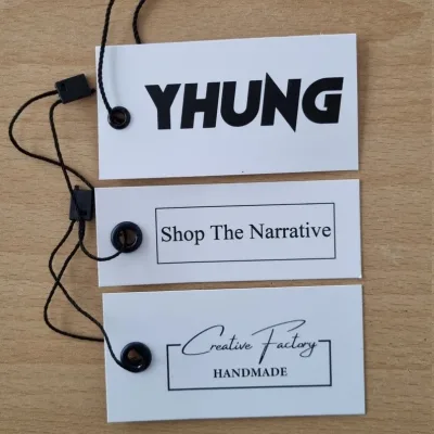 Eco-Friendly Logo Printed Jeans Hangtags for Bags Garments Shoes-Made From Durable