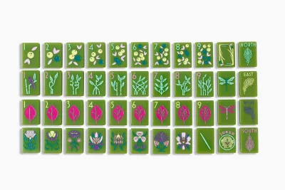Modern Classic Line160 Single-Layer Green Petals Acrylic Carved Colored Luxury Foldable Eco-Friendly Water Resistant Portable