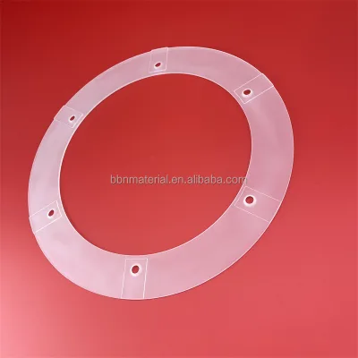Circular Quartz Flange Corrosion Resistant Sealing Part Precision Quartz Flange Drilled Structural Component