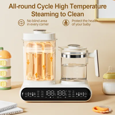 Popular Whole Sell Smart Screen Display Electric 2 1 Constant Temperature Kettle Baby Milk Bottle Warmers Sterilizer Dryer