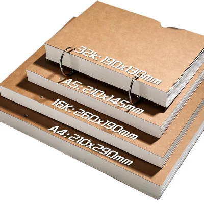 Best-Selling Custom Sketch Drawing Books for Artists Multi-Color Multi-Style Coil Book with Paper Cover for Pencil Painting