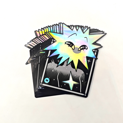 Custom Sticker Printing Diecut Decal Sticker Personalized logo Hologram Laser Vinyl Waterproof Anime Cartoon Holographic Sticker