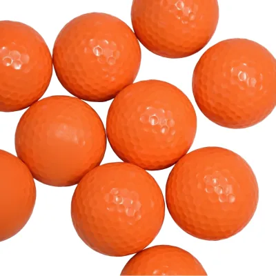 Orange  Lightweight Plastic Golf Balls Blank Orange  Practice Ball Accept Custom Logo